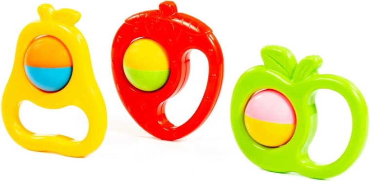 Lot de hochets en forme de fruits