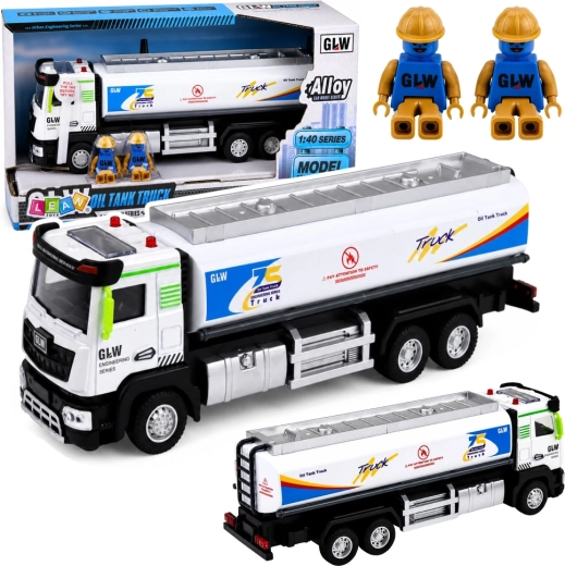 Camion-citerne métallique 1:40 avec lumières, sons et moteur à friction - 1 pièce