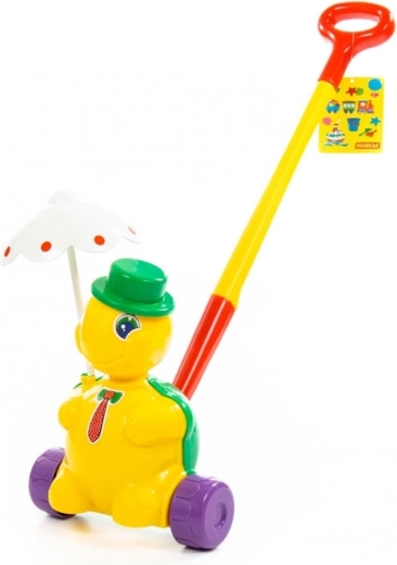 Jouet à pousser tortue sur tige pour tout-petits