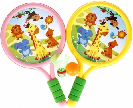 Raquettes légères au motif joyeux