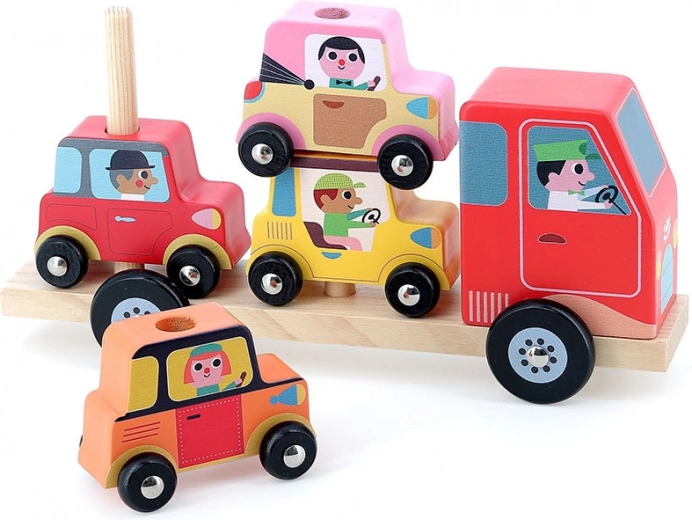 Vilac Jeu d’emboîtement - Petites voitures City par Ingela P. Arrhenius