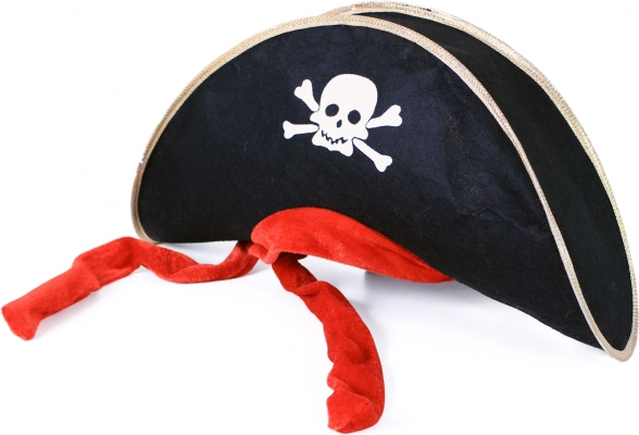 Chapeau de capitaine pirate avec ruban