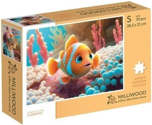 Milliwood Yippee cutie poisson-clown – puzzle en bois