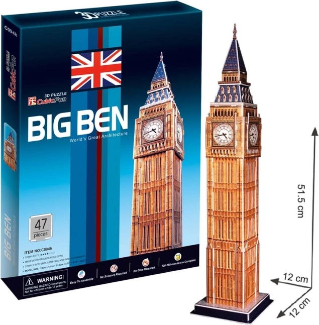 CUBICFUN puzzle 3D Big Ben 44 pièces