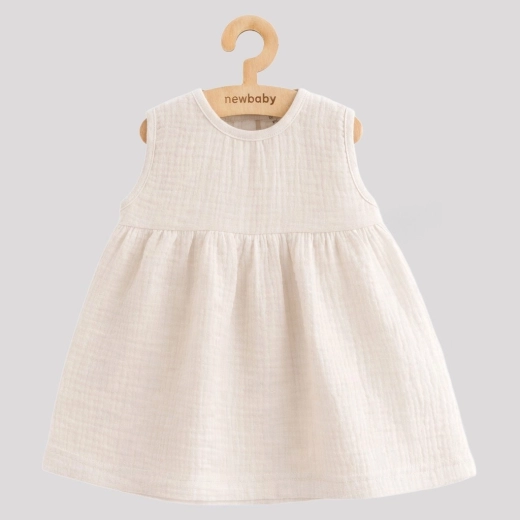 Robe bébé en mousseline New Baby Ella en lin