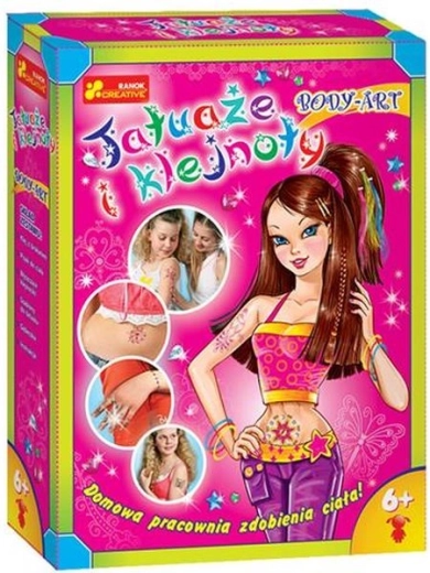 Kit créatif body art : tatouages pailletés et strass scintillants