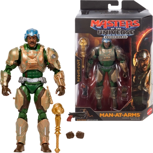Figurine Mattel Masters of the Universe Chronicles Man-at-Arms 17 cm avec accessoires
