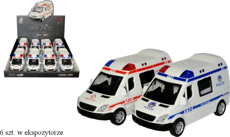 Ambulance avec lumière et son - 1 pièce