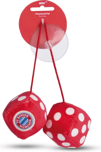 Nici Green dés peluche pour voiture FC Bayern Munich 4 cm