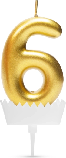 Bougie d'anniversaire en forme de chiffre 6