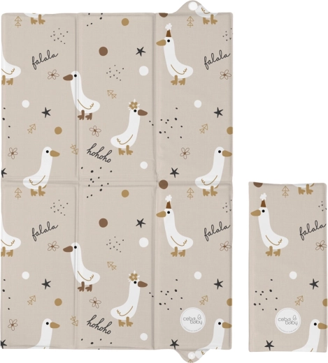 Matelas à langer de voyage pliable Ceba Baby Basic Crazy Ducks 60 × 40 cm