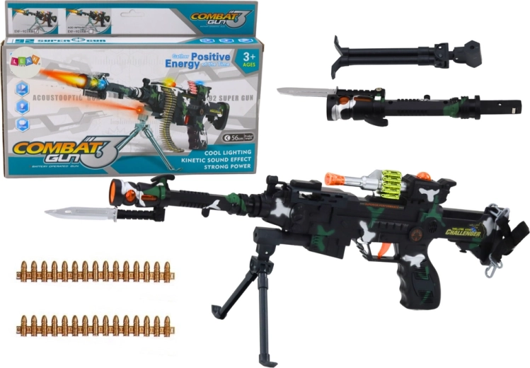 Fusil militaire sur épaule Lumière et son 50 cm