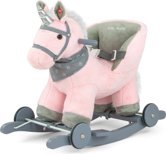Milly Mally licorne à bascule Polly rose