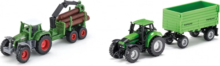 Coffret cadeau Siku de tracteurs agricoles avec remorques