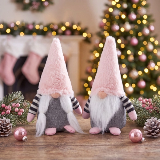 Lutin de Noël textile 25 cm - 1 pièce