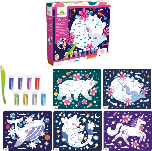 Artissimo paillettes colorées – animaux magiques