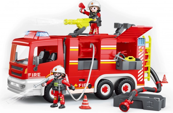 Jeu de construction de camion de pompiers 31 cm
