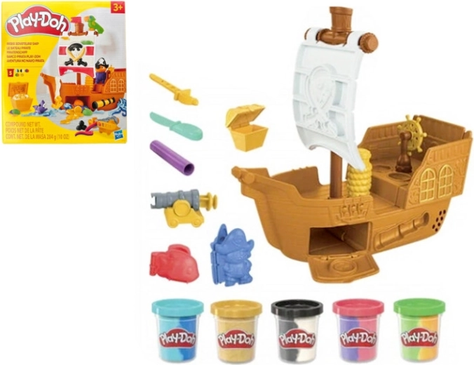 Play-Doh bateau pirate – kit créatif en pâte à modeler