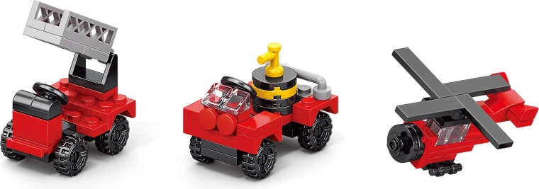 Assemblez 12 véhicules de pompiers différents