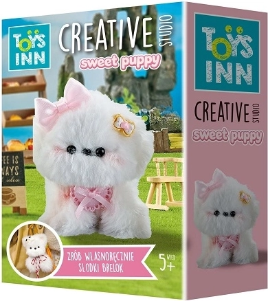 STNUX Sweet puppy petit chien blanc – kit DIY pour fabriquer un porte-clés