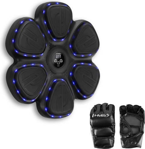 Cible de boxe électronique HMS avec LED et Bluetooth, gants inclus