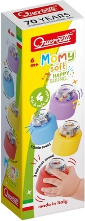 Quercetti Momy Soft Happy Sound – cubes sonores souples - 4 pièces