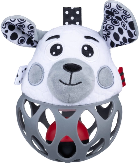 Hochet sensoriel Balibazoo en forme de chien avec balle