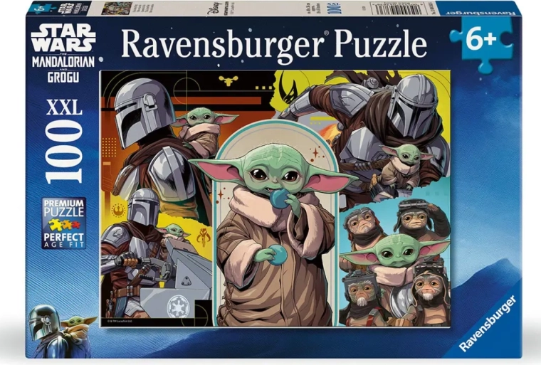 Puzzle Ravensburger Le Mandalorien et Grogu XXL, 100 pièces