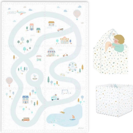 Play&Go EEVAA Tiloo tapis de jeu pliable et maisonnette village - 1 pièce