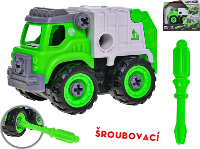 Camion poubelle à vis 12,5 cm