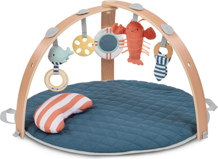 Ingenuity tapis d’éveil réversible avec arche en bois rabattable Harbor Haven 0m+