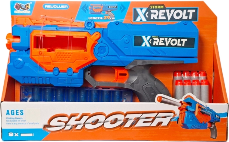 Pistolet à fléchettes en mousse avec cartouches