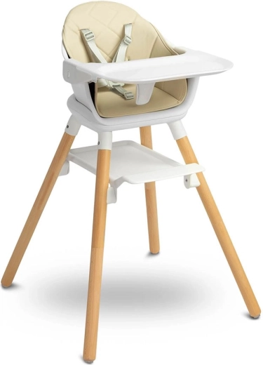 3 en 1 : chaise haute, chaise basse et tabouret