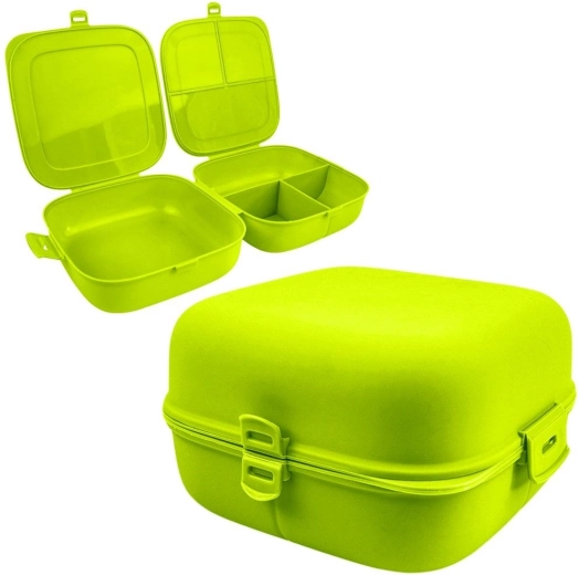Lunchbox compartimentée verte Vilde 2×700 ml