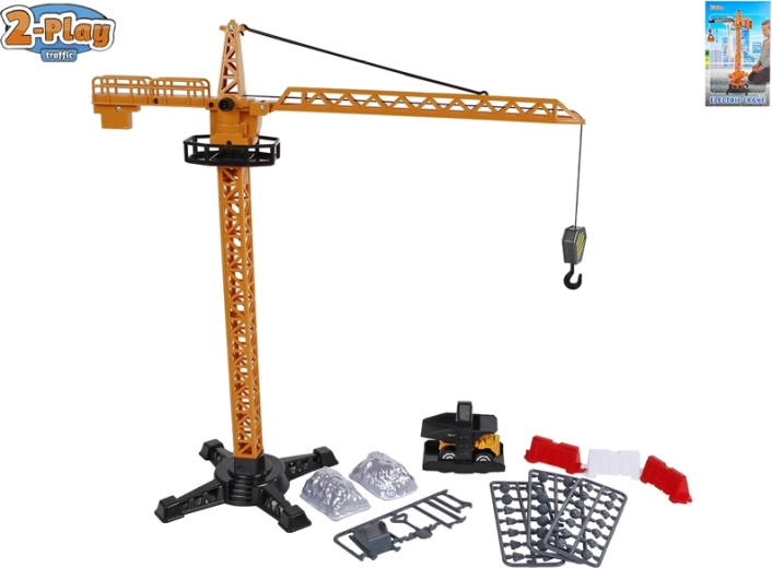 2-Play grue de chantier avec véhicule de construction et accessoires 40 cm