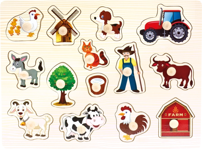 Puzzle en bois Bino ferme