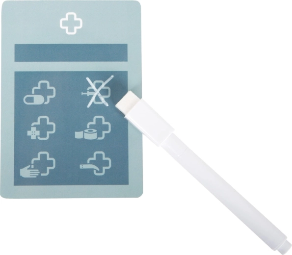 Fiches patient réinscriptibles avec feutre