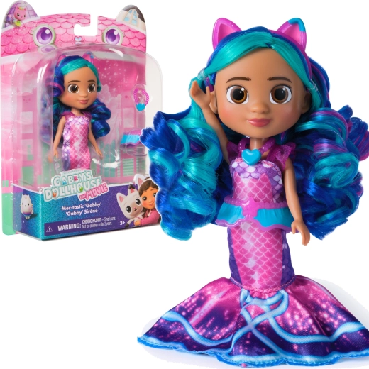 Coffret film Gabby's Dollhouse mer-veilleuse Gabby – poupée avec accessoires