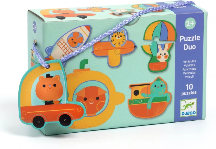 DJECO Eduludo Puzzle Duo - Moyens de transport