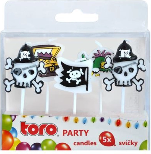 Bougies de gâteau à piquer TORO pirates, 5 pcs