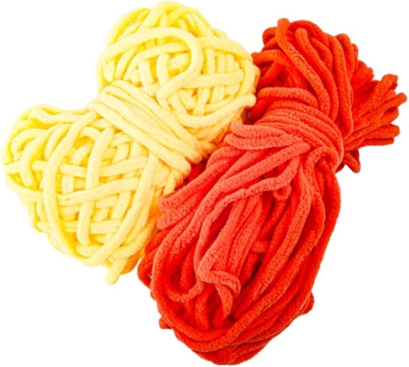 Laine peluche en deux couleurs