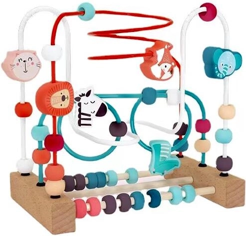 Labyrinthe en bois et jeu d’encastrement avec animaux - 1 pièce