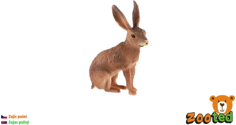 Figurine en plastique de lièvre brun Zooted 6 cm