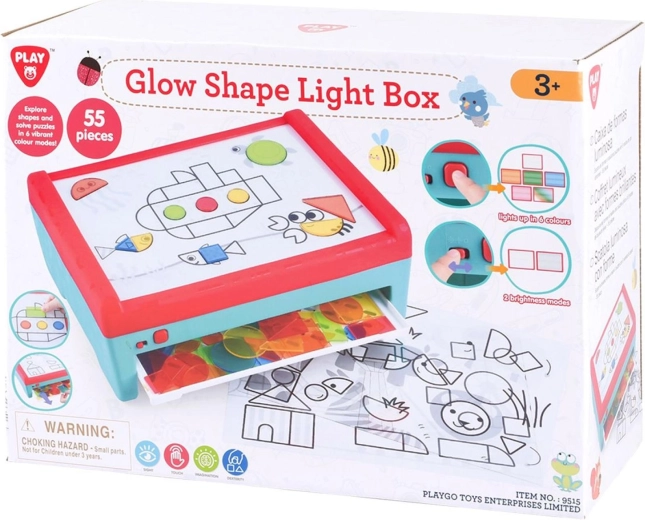 Tablette lumineuse de dessin avec formes 34 × 25 cm