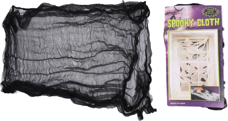 Décoration Halloween rideau ou nappe 72 × 190 cm noir