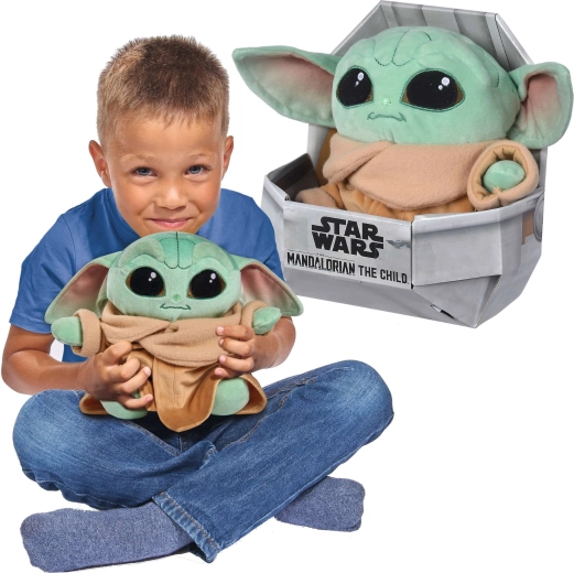 peluche Baby Yoda du Mandalorian 25 cm en boîte