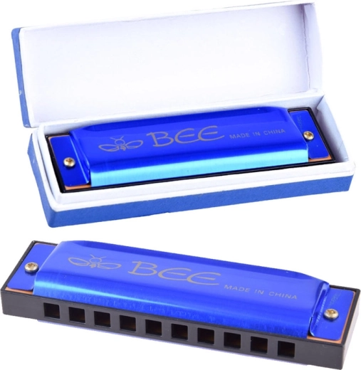 Harmonica à soufflet métallique pour enfants Bee