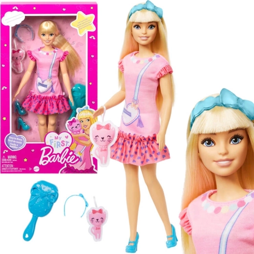 Ma Première BARBIE poupée avec chaton, 34 cm
