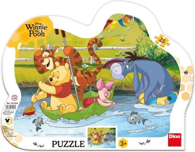 Winnie l’Ourson en balade – puzzle pour enfants 25 pièces avec cadre moulé
