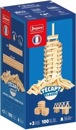 Jeujura - jeu de construction en bois Técap Classic (100 pièces)